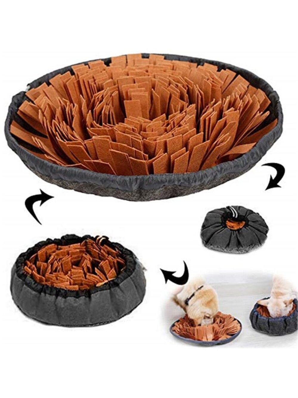 New Pet Snuffle Mat for Dogs, Interactive Feed Game for Boredom, Encourages